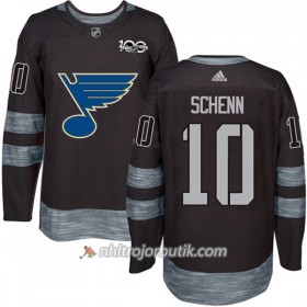 Män Ishockey St. Louis Blues Tröja Brayden Schenn 10 1917-2017 100th Anniversary Adidas Svart Authentic